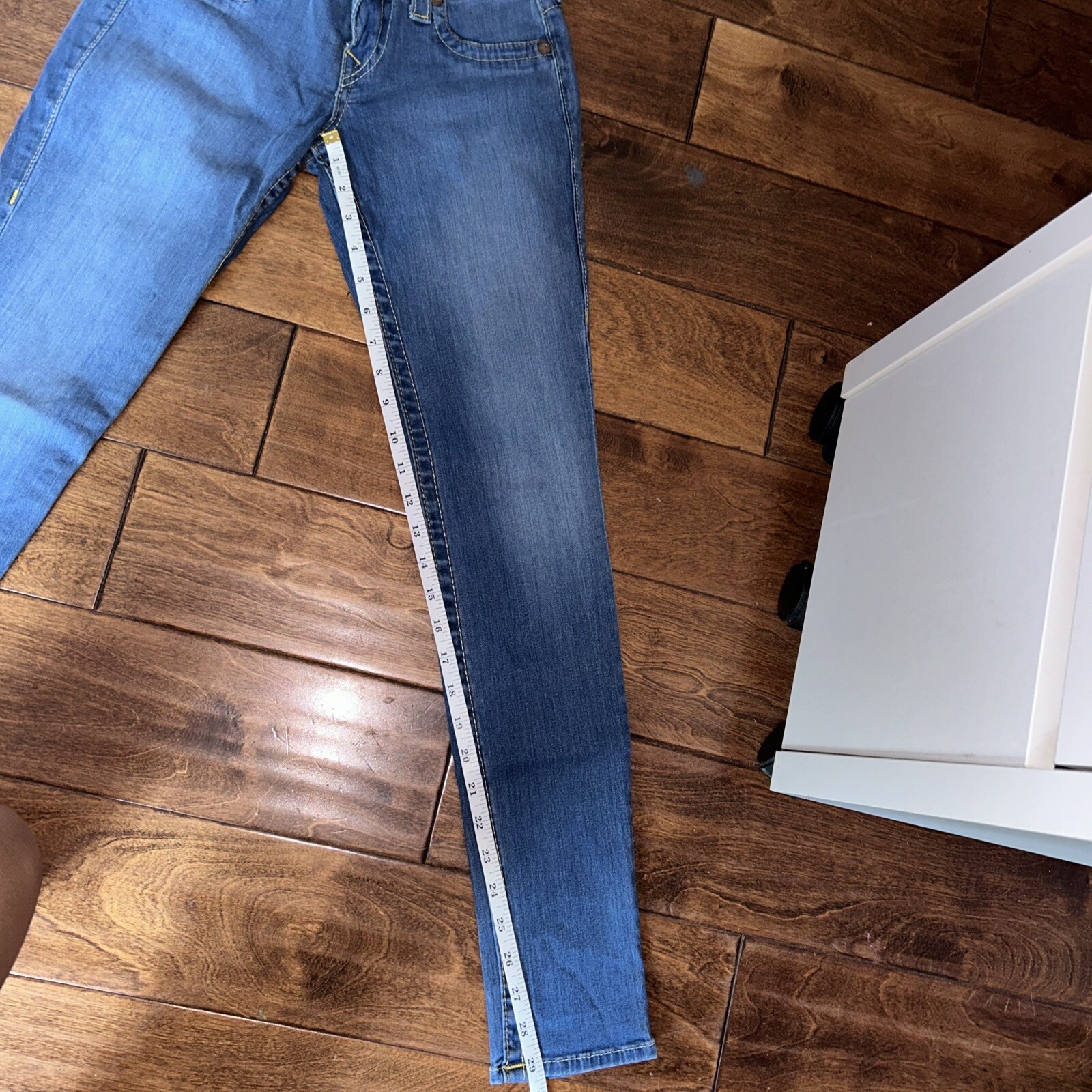 True Religion Womens Super Skinny Mid Rise Jeans size 24 Blue Denim Preowned thumbnail 7