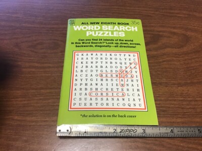 HIGH GRADE Unused Dell mini book: WORD SEARCH PUZZLES 8th book - 64pgs - 1973