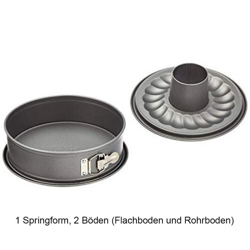 Inspiration Springform 26 cm rund 2 Böden Flach- und Rohrboden runde Backform... - Bild 4 von 4