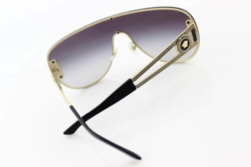 NEW Genuine VERSACE Rock Icons Pale Gold Shield Metal Sunglasses VE 2166 1252/8G - Picture 9 of 10