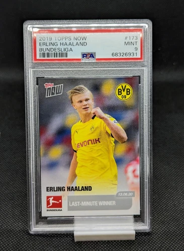 2019 TOPPS NOW BUNDESLIGA Card #173 ERLING HAALAND RC PSA 9 Rookie 