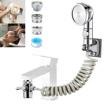 Sink Sprayer Attachment for Faucet  Kitchen Bathroom On/Off Handheld Silver