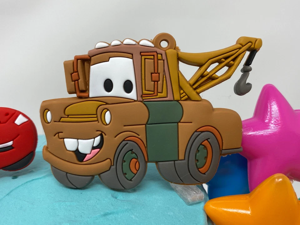 Juego de adorno de pastel de cumpleaños Cars ~ TOTALMENTE NUEVO ~ con Lightning Mcqueen Foto 4 de 4