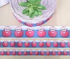 5/8, 7/8  1.5" 1 YD Kitty Cat Grosgrain Ribbon Animal Feline Cat Collar Ribbon