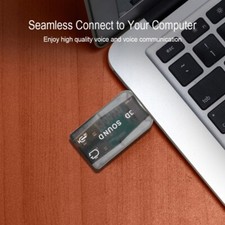 USB to 3.5 3D Aux Sound Audio Card Microphone input for PC Computer for