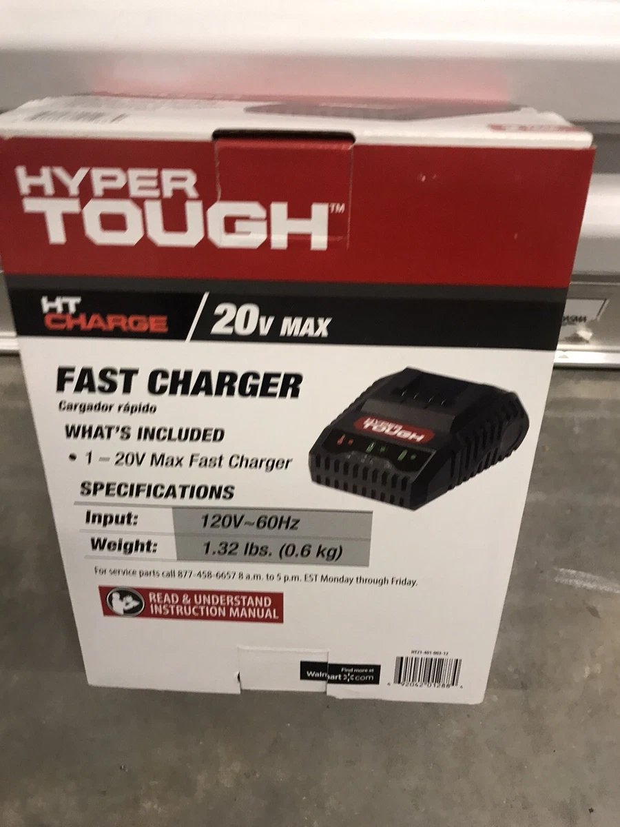Hyper Tough 20V Max Lithium Ion Fast Charger with Quick 1 Hour