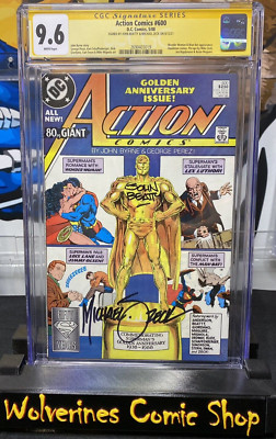 Action Comics #600 Superman CGC 9.6  2x  Signed John Beatty & Mike Zeck