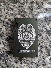 Custom Badge Wallet, Engraved Personalized