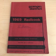 GRANGE & DISTRICT 1969 REDBOOK pb Postal & General Information Grange-over-Sands