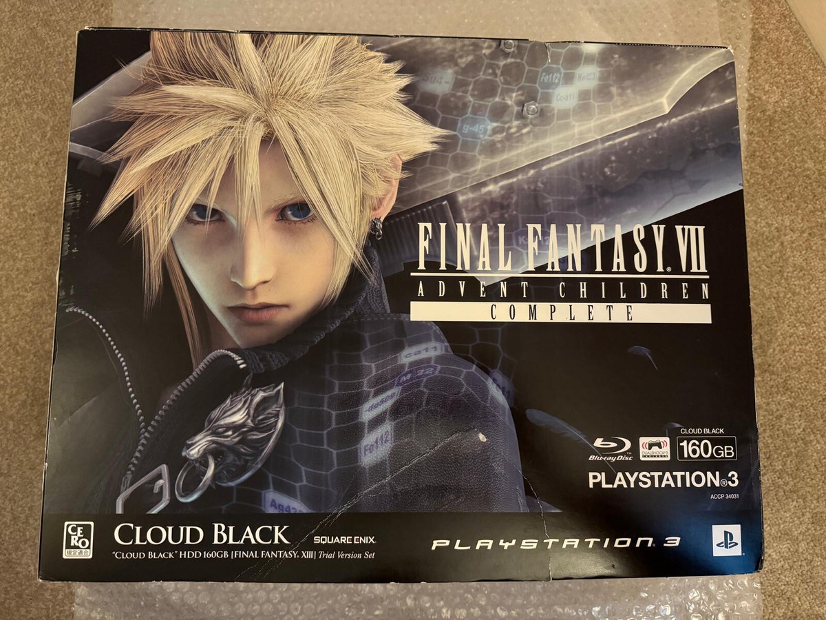 Final Fantasy VII FF7 Advent Children Cloud Black 160GB PS3