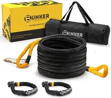 3/4in×20ft Kinetic Recovery Rope with 2 Soft Shackles Kit