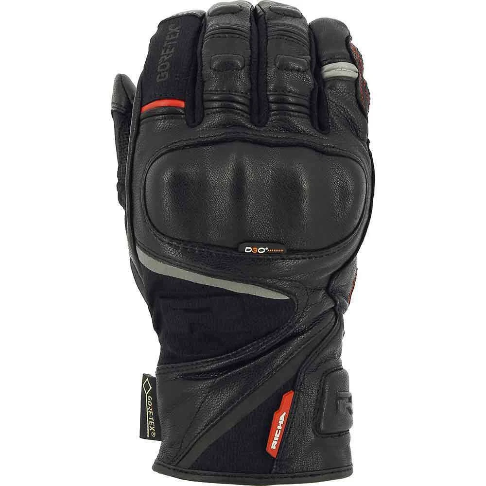 RICHA ATLANTIC GTX BLACK LAMINATED GORETEX WATERPROOF MOTORCYCLE BIKE GLOVES