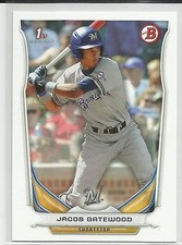 Jacob Gatewood Milwaukee 2014 Bowman Draft Card