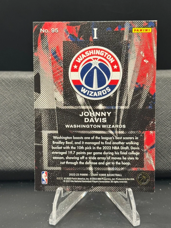 2022-23 Panini Court Kings - Johnny Davis, #95 - Washington Wizards - Image 2 of 2