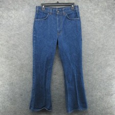 VTG Levis Jeans Mens 32x30 Fits 30x29 Blue 646 Bell Bottom 70s Orange Tab Dark