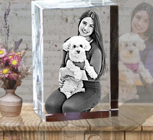 Blocco cristallo foto 2D - foto personalizzata - regalo festa del papà commemorativo UK - Foto 11 di 14