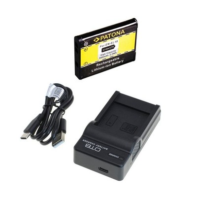 Akku und USB Ladegerät für Nikon Coolpix S6700 S6800 S6900 S7000 S01 EN-EL19