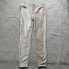 Pilcro and the Letterpress Pants Womens 27 Polka Dot High Rise Skinny Velvet