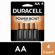 Duracell Coppertop AA Batteries with Power Boost Ingredients, 4 Count Pack