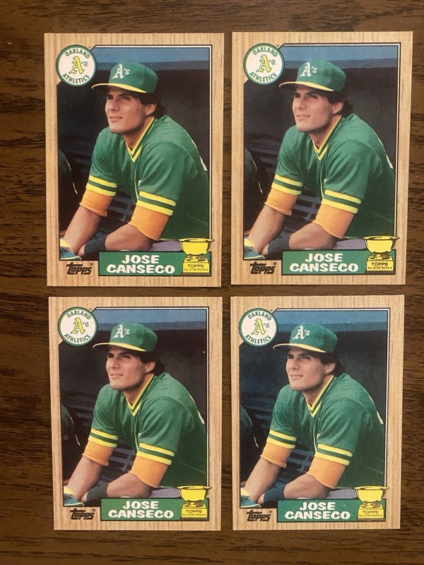 1987 Topps - Jose Canseco #620 Lot Of 4