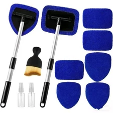 11X Window Windshield Cleaning Tool Kit Car Wiper Cleaner Glass Brush Extendable