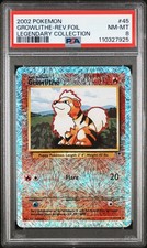 PSA 8 Growlithe Reverse Holo 45/110 Legendary Collection Pokemon on eBay
