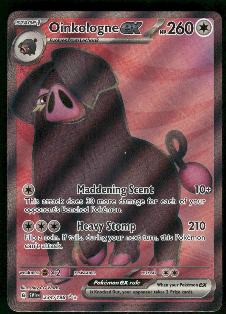Oinkologne ex 234/198 Ultra Rare Holo NM Pokemon SV01: Scarlet & Violet Base Set