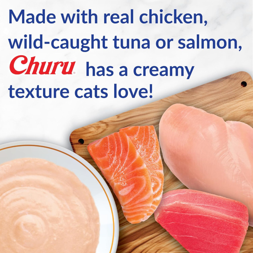 200 Tubes, INABA Churu Cat Treats, Vitamin E & Taurine, 0.5 Ounces Each Tube