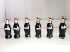 Lot Of 6 Coca Cola Liquid Filled Bottle Magnets 3" Tall Each