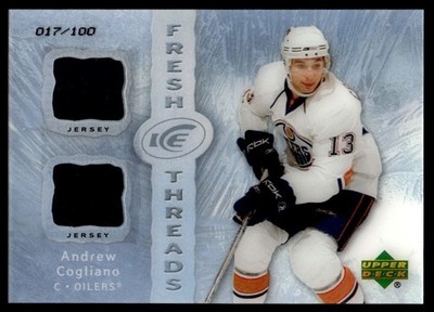 2007-08 Upper Deck Ice Fresh Threads Silver Parallel Andrew Cogliano 017/100