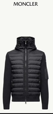 Moncler NWT!!! Tricot Cardigan Hybrid Hooded Jacket Navy Size M Retail Is $1490!