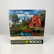Eurographics 1000 Pc Puzzle Red Barn Farmhouse Landscape Dominic Davidson Sealed