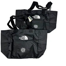 Lot of 2 LARGE The North Face EWC Tote Bag TNF Black Limited Carry Sack Reusable