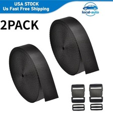 11 Yards 2 Inch Nylon Webbing Strap W/ 2 Set Plastic Buckles Side Release 2 Pack