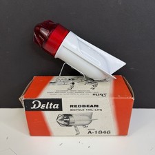 NEW 1950s Delta Redbeam Bicycle Taillight White Red Rocket Ship Spaceage A-1846