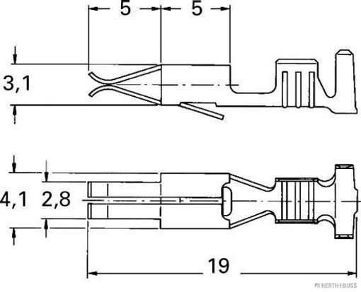 Fits HERTH+BUSS ELPARTS 50251813 Cable Connector 50251813 Wire connections (pri