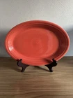Vintage Fiesta Ware HLC Persimmon Orange Oval Serving Platter Large 13.5"