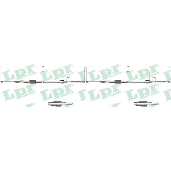 2X LPR Handbremsseile Passend FüR Audi A2 Trommelbremse-image