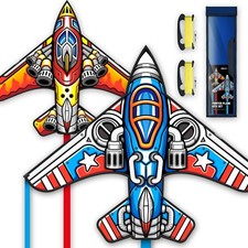 Fighter Kite Set, Suitable for Children Aged 8 to 12, Adults, Easy-to-Fly and...