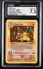 CGC 7.5 NEAR MINT+ Charizard 4/102 Base Set Shadowless Holo Pokemon Card