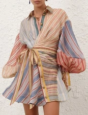 Zimmermann Rebellion Striped MiniDress AU1