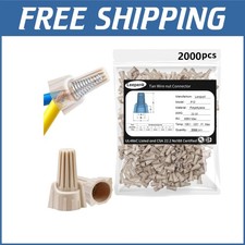 2000 PCS Flame-Retardant Tan Wire Nuts for Secure Electrical Connections
