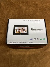 Encore Digital Photo Frame USB Media Display Shows Photos/Music/Video New In Box