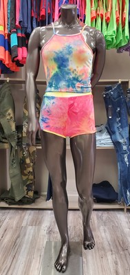 REDFOX TIE DYE 2PC SHORTS SET (MULTI)