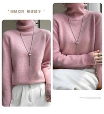 Cashmere Sweater Women High Neck Knitted Loose Sweater Pullover Warm Hoodie TOPS