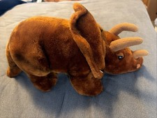 R Dakin Triceratops Plush 1980 Vintage Dinosaur 16"