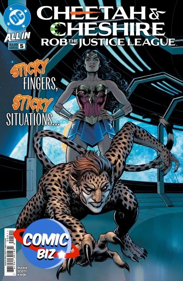 CHEETAH AND CHESHIRE ROB THE JUSTICE LEAGUE #5 (2025) MAIN COVER