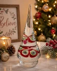 Vintage Murano Millefiori Art Glass Christmas Tree Controlled Bubbles Italy
