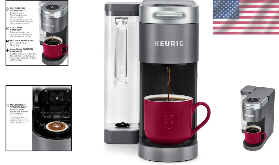 Gray K-Cup Pod Coffee Maker, Travel Mug Friendly - Image 2 of 4