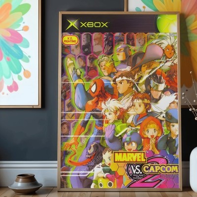 Marvel vs Capcom 2 Poster Xbox Fighting Game Wall Art Game Room